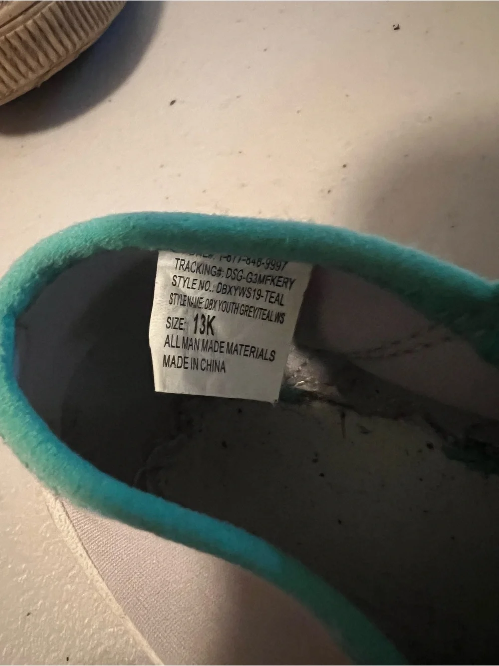 DSG Gray and Teal Slip-On Kids Water Shoes